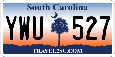 SC license plate YWU527