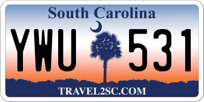 SC license plate YWU531