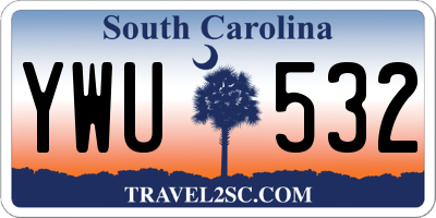 SC license plate YWU532