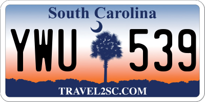 SC license plate YWU539