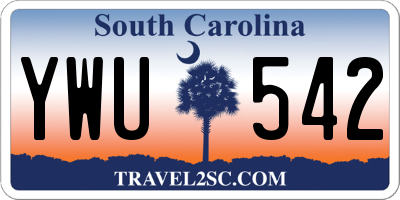 SC license plate YWU542