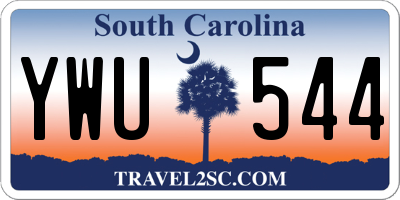 SC license plate YWU544