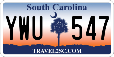 SC license plate YWU547