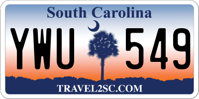 SC license plate YWU549