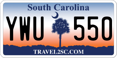 SC license plate YWU550