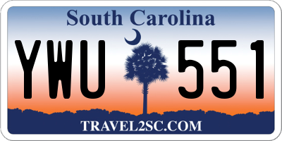 SC license plate YWU551