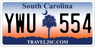 SC license plate YWU554