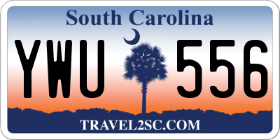SC license plate YWU556