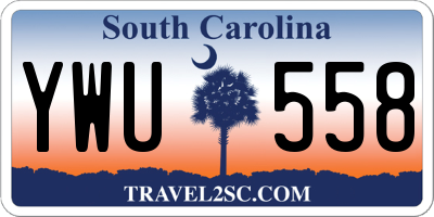 SC license plate YWU558