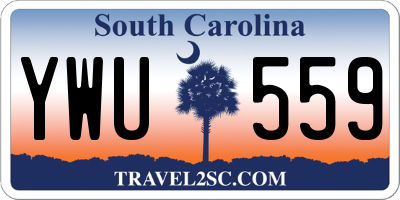 SC license plate YWU559