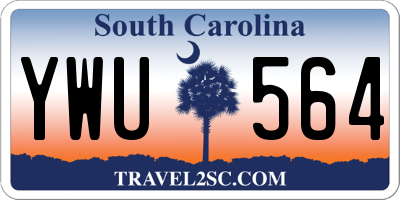 SC license plate YWU564