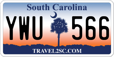 SC license plate YWU566