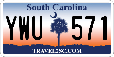 SC license plate YWU571