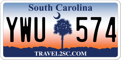 SC license plate YWU574