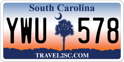 SC license plate YWU578