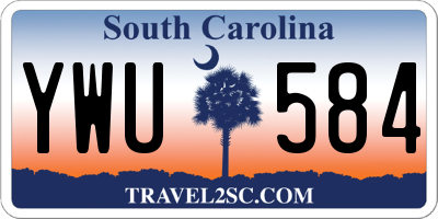 SC license plate YWU584