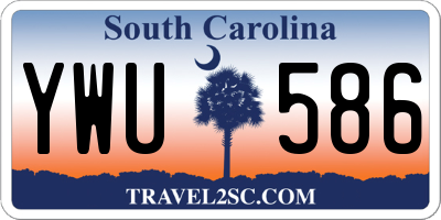 SC license plate YWU586