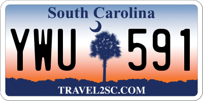SC license plate YWU591