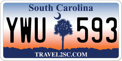 SC license plate YWU593