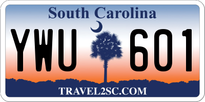 SC license plate YWU601