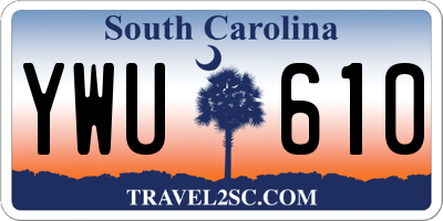SC license plate YWU610