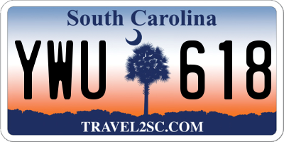 SC license plate YWU618