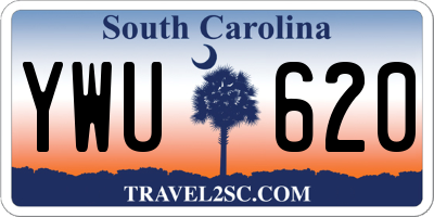 SC license plate YWU620