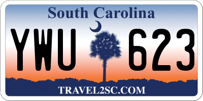 SC license plate YWU623