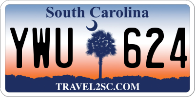 SC license plate YWU624