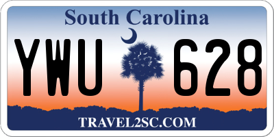SC license plate YWU628