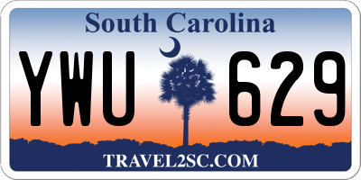 SC license plate YWU629