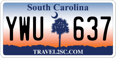 SC license plate YWU637