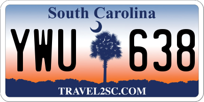 SC license plate YWU638