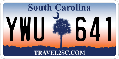 SC license plate YWU641