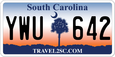 SC license plate YWU642
