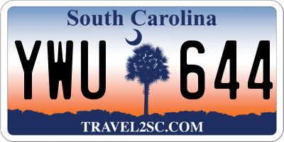 SC license plate YWU644