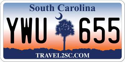 SC license plate YWU655