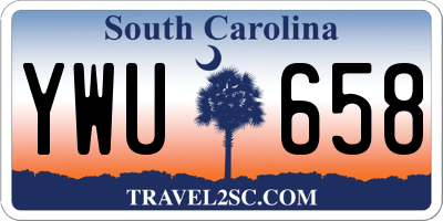 SC license plate YWU658