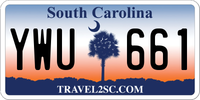 SC license plate YWU661