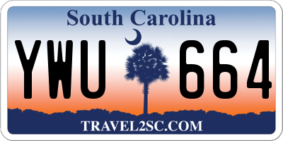 SC license plate YWU664