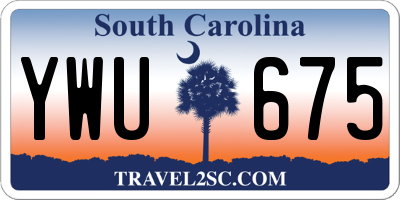 SC license plate YWU675