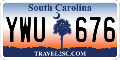 SC license plate YWU676