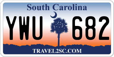SC license plate YWU682