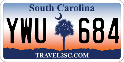 SC license plate YWU684
