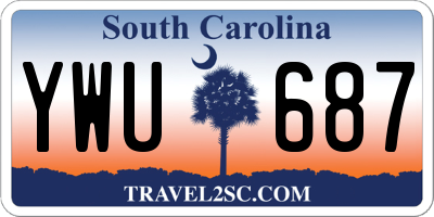 SC license plate YWU687