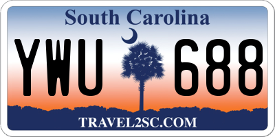SC license plate YWU688
