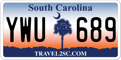 SC license plate YWU689