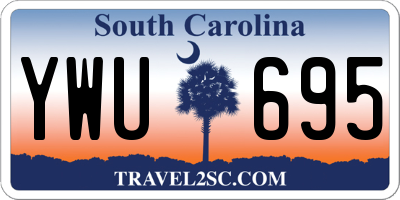 SC license plate YWU695