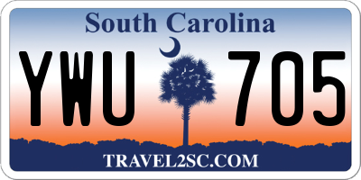 SC license plate YWU705