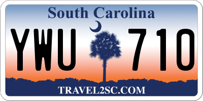 SC license plate YWU710